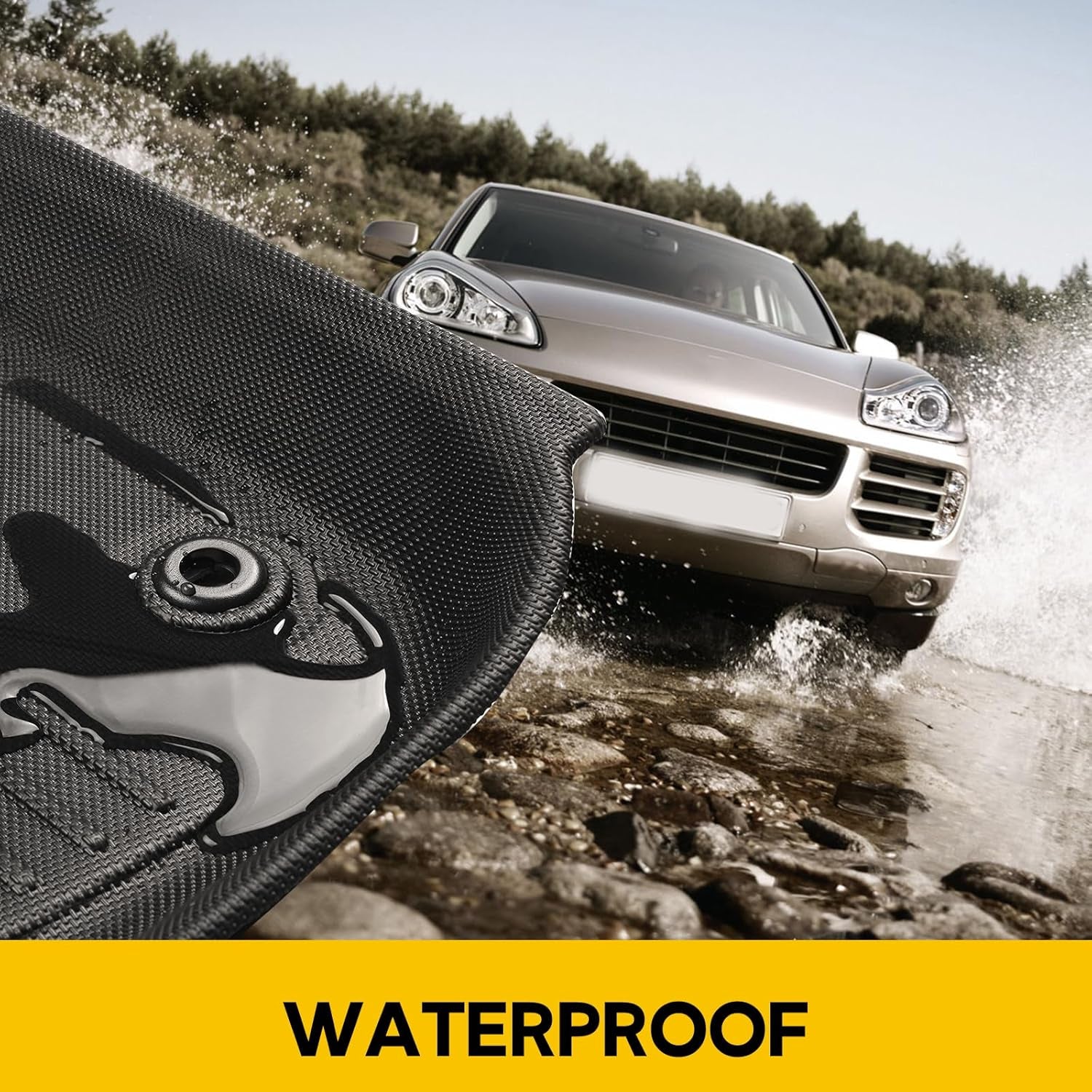 2025 Q7 Floor Mats: All Weather Floor Mats Custom Fit for 2017-2025 Audi Q7/Q8 1St and 2Nd Row All Weather TPE Floor Liner