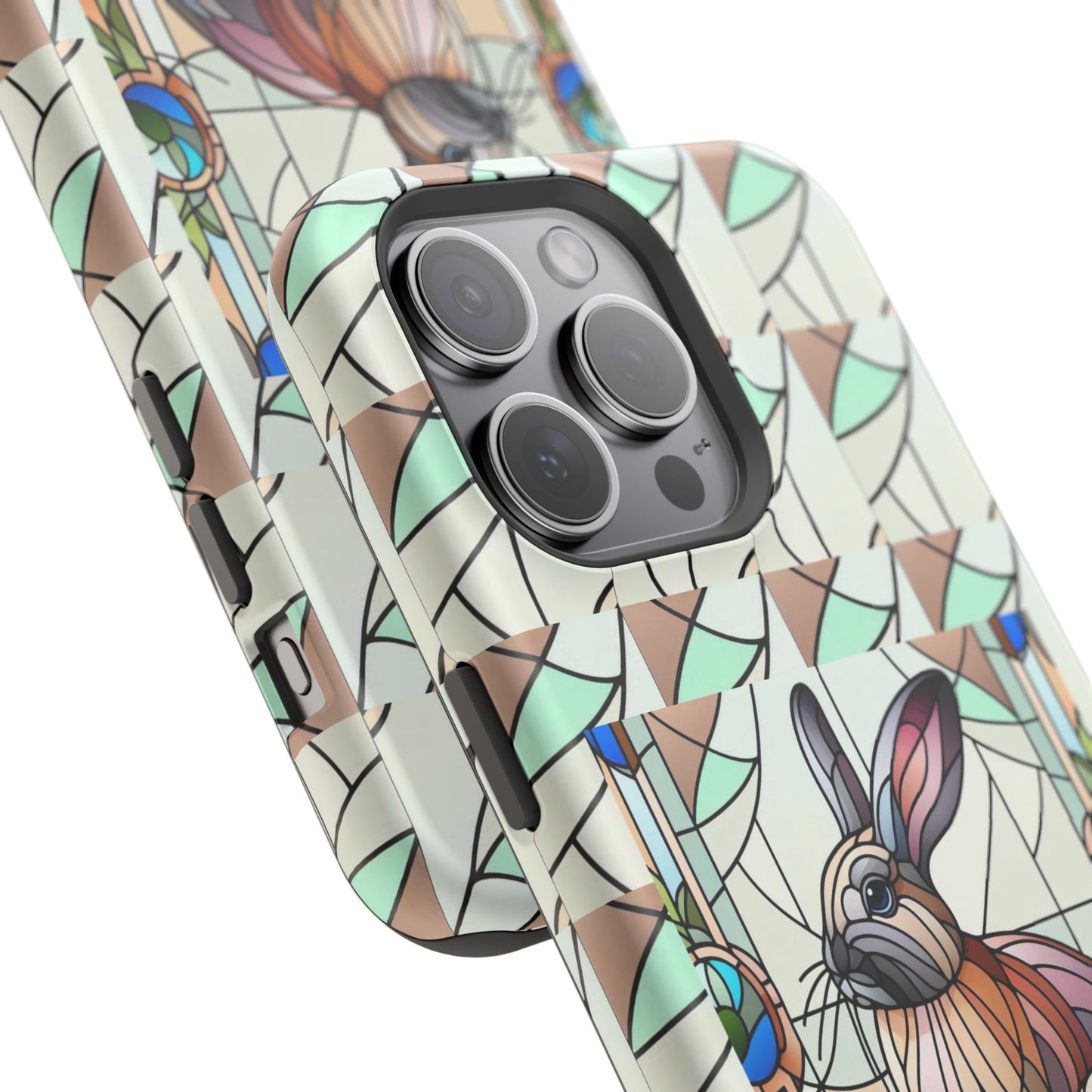 Flemish Giant Rabbit Animal Stained Glass Design Magnetic Tough Cases