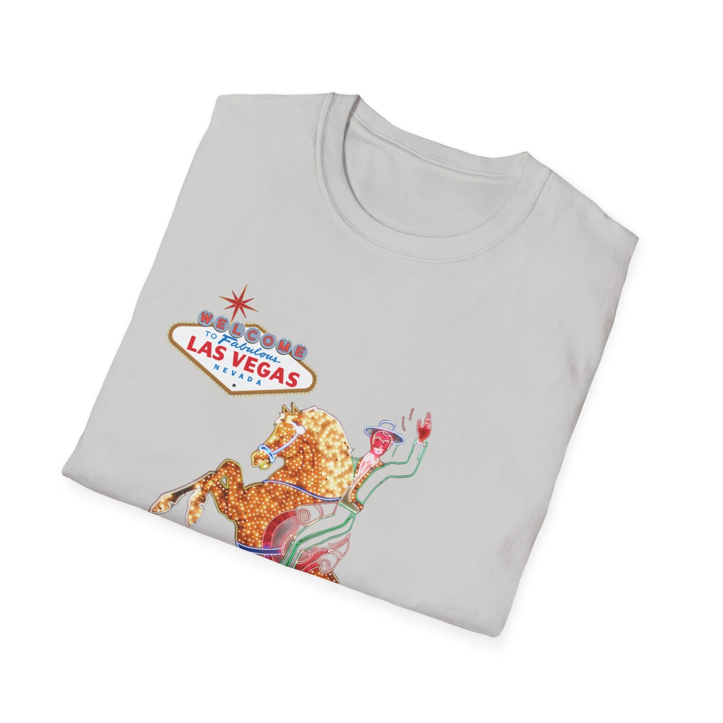 Las Vegas, Las Vegas Boulevard State Scenic Byway, Hacienda Horse and Rider Unisex Softstyle T-Shirt