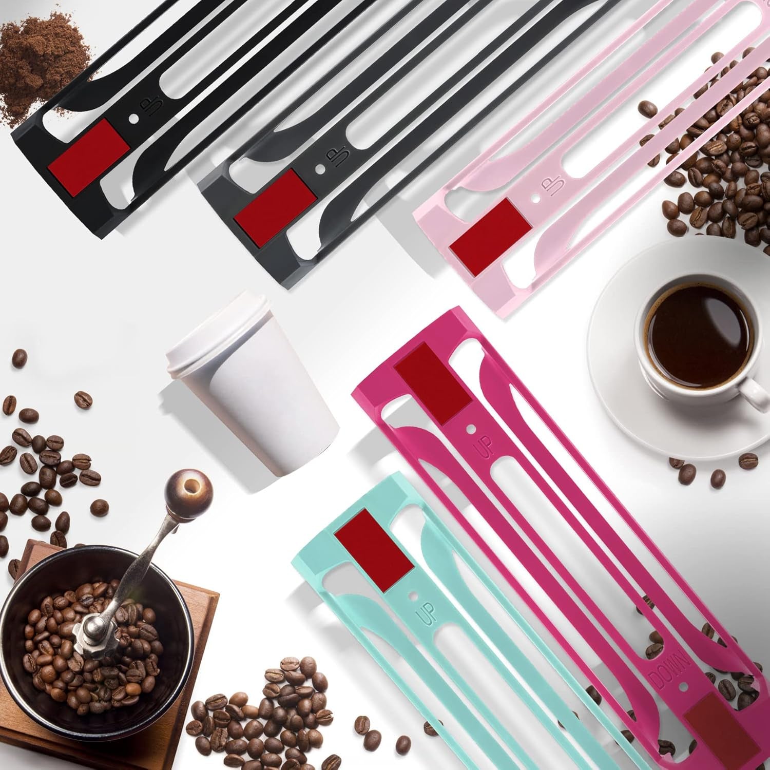 K Cup Holder for Keurig: Coffee Pod Holder for Counter Small Space - Kcup Holders for Wall Mount (2, Black)