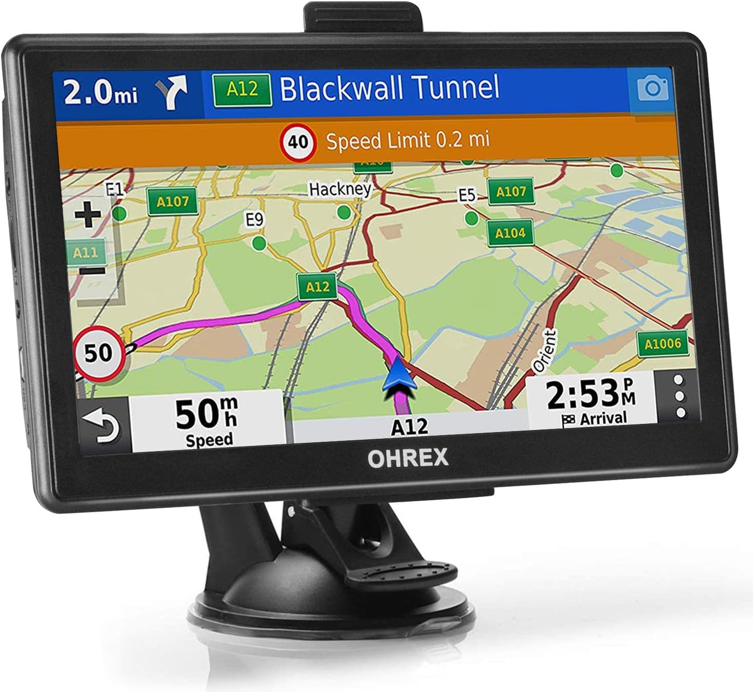 N800 GPS Navigator for Car with Bluetooth, 7” Truck GPS Commercial Drivers, 2025 Maps (Free Lifetime Updates), Semi Trucker GPS Navigation Systems, Custom Truck Routing TRUCK DRIVER