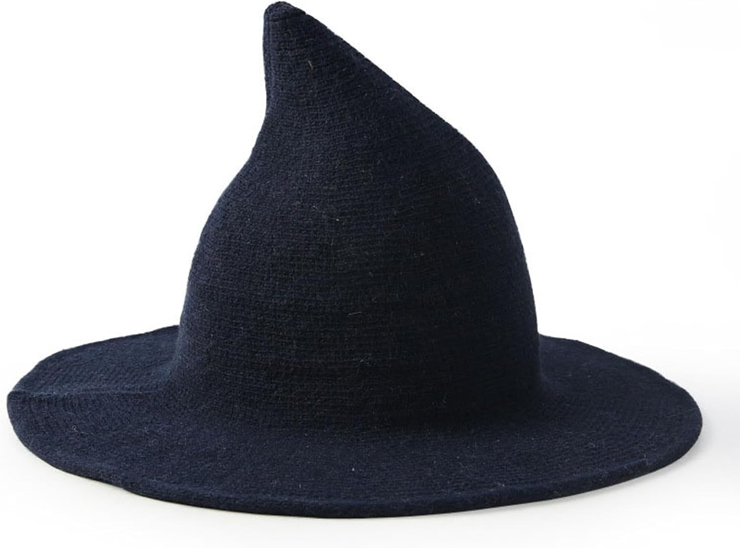 Witch Hat,Foldable Wool Halloween Witch Hat for Women,Pointed Wizard Cap for Cosplay Costume Accessory and Daily