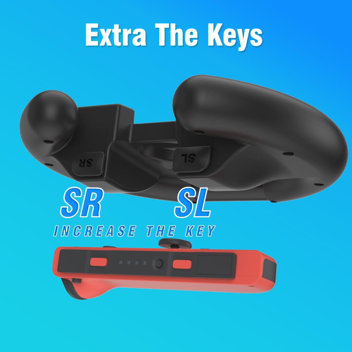 Switch Steering Wheel for Mario Kart 8 Deluxe,Steering Wheel Compatible with Nintendo Switch and OLED Joy Con,Switch Accessories Gift for Mario Kart,2 Packs