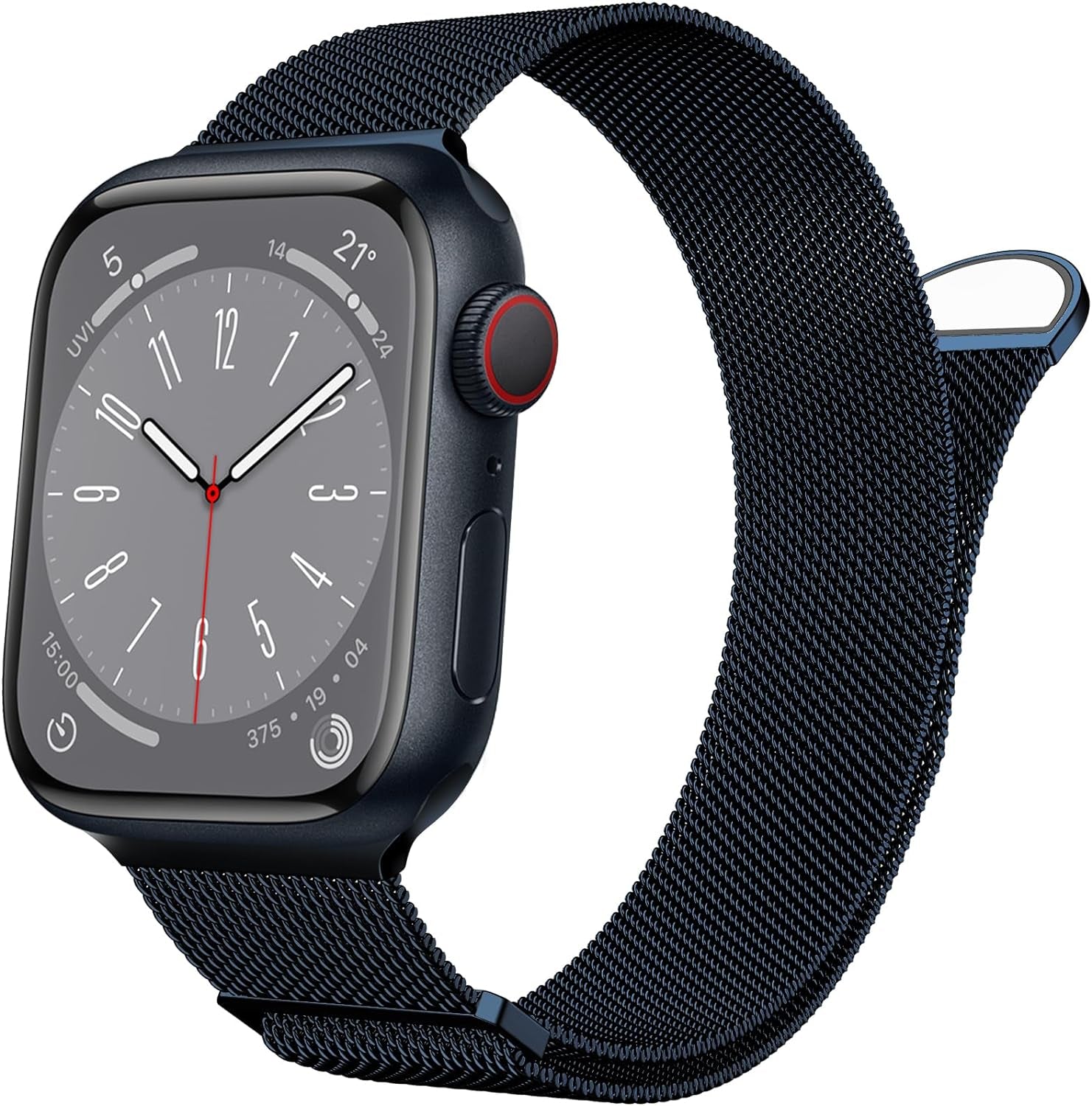 Compatible with Apple Watch Band Series 9, Ultra 2, SE, Ultra 8 7 6 5 4 3 2 1 38Mm 40Mm 41Mm 42Mm 44Mm 45Mm 49Mm Women and Men, Stainless Steel Mesh Loop Magnetic Clasp Replacement For