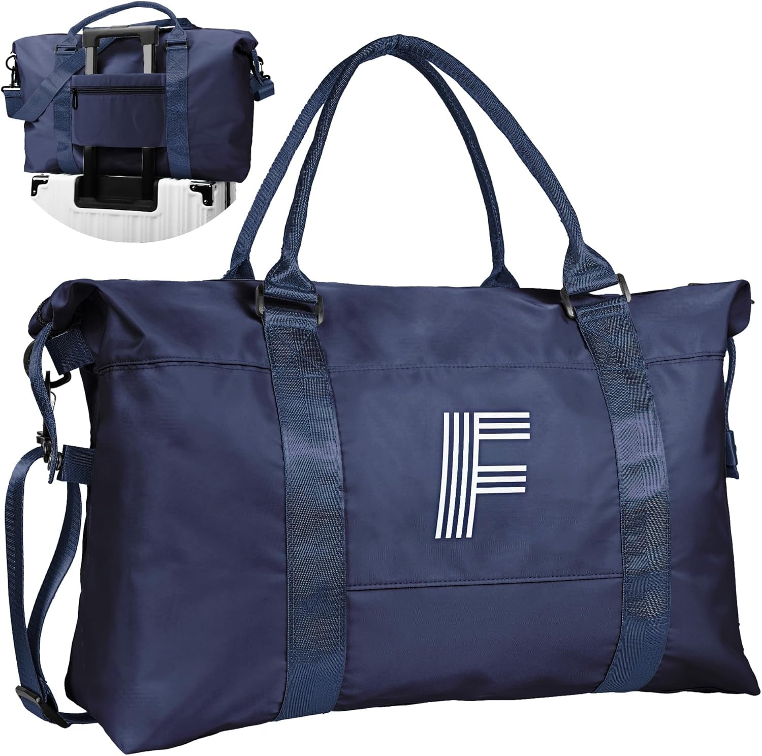 Bridesmaid Gifts, Teacher Appreciation Gift, Initial Travel Duffel Bag, Kids Duffel Bag,Personalized Weekender Bag, Birthday Gifts for Women Gifts for Teen Girls (Letter S)