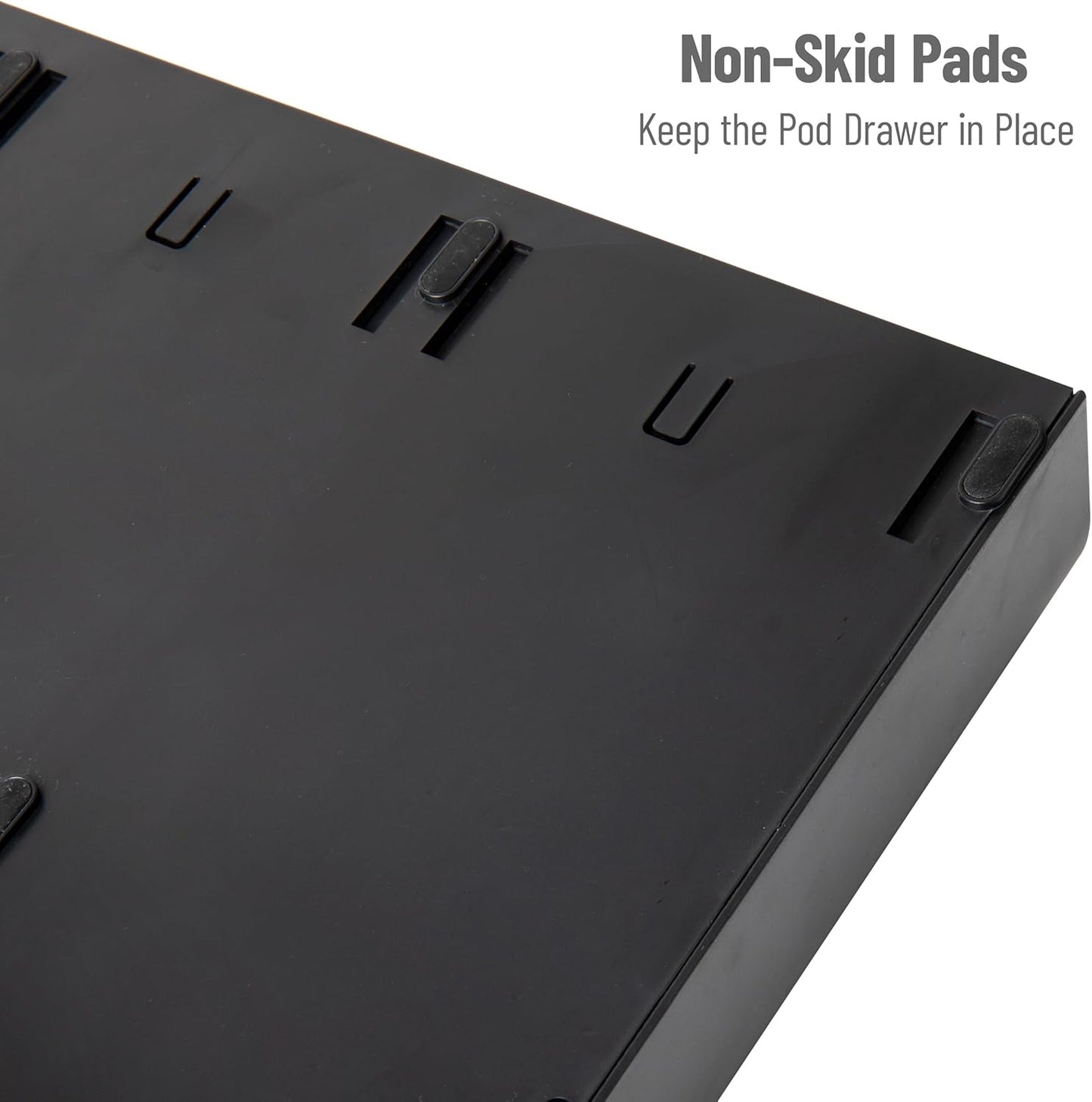 Single Serve Coffee Organizer with 3 Drawers Pod, 36 Capacity, Black