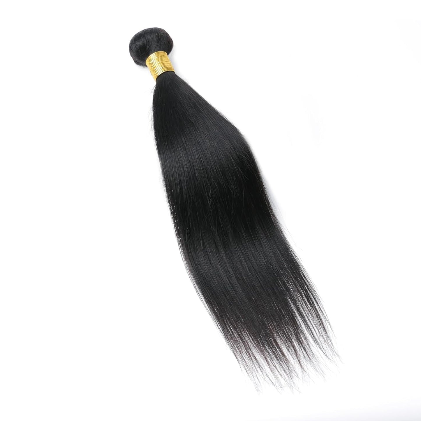 Straight Human Hair Bundles 12 Inch Brazilian 100% Unprocessed Virgin Hair Straight Weave Bundles Human Hair 1 Bundles Deals Natural Hair Extensions Black Color