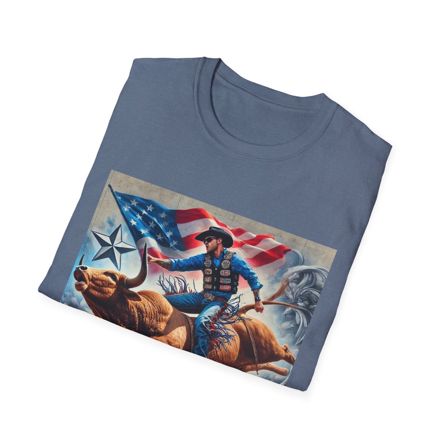 Professional Bull Riders 3D tattoo Unisex Softstyle T-Shirt