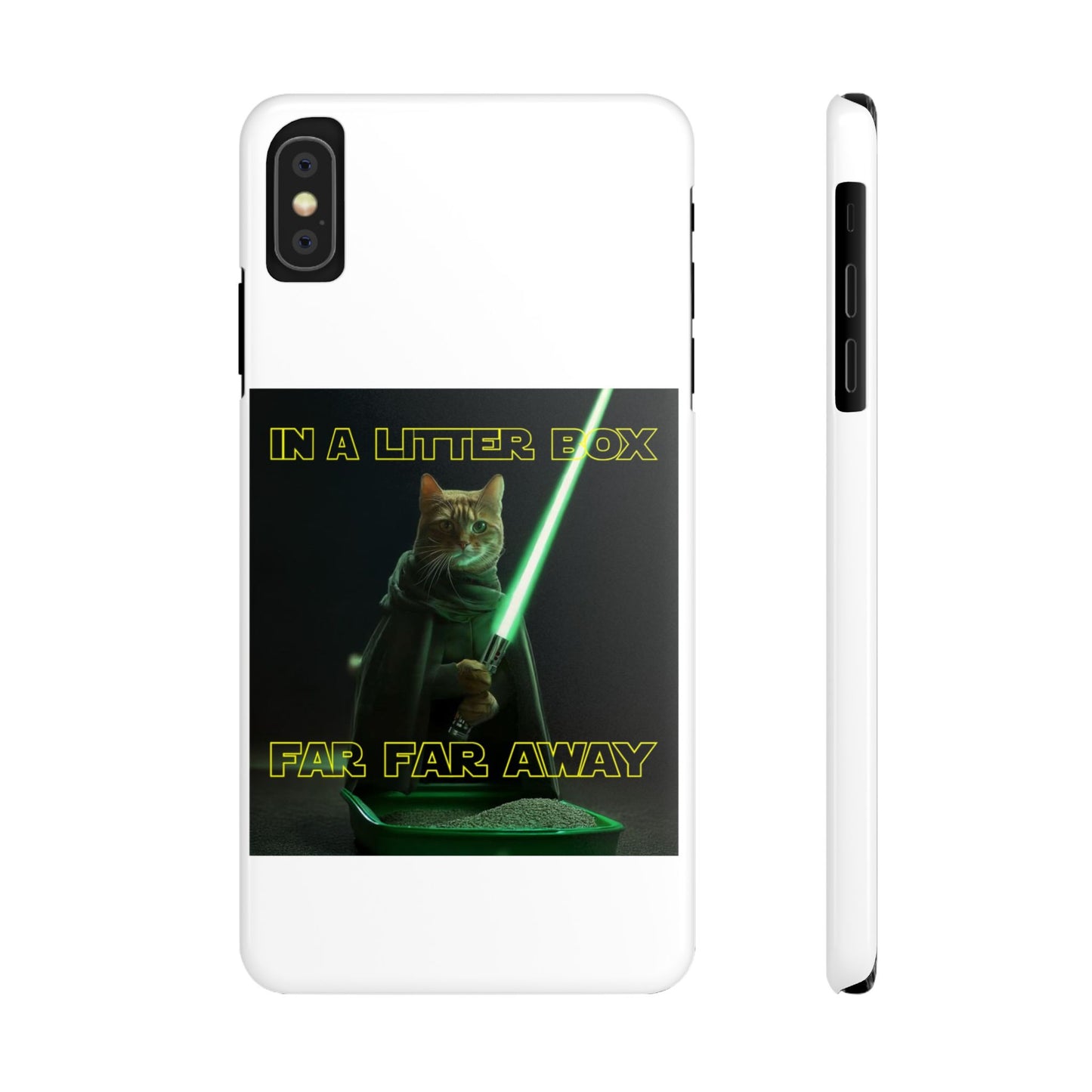 STAR WARS CAT IN A LITTER BOX FAR FAR AWAY  Slim Phone Cases