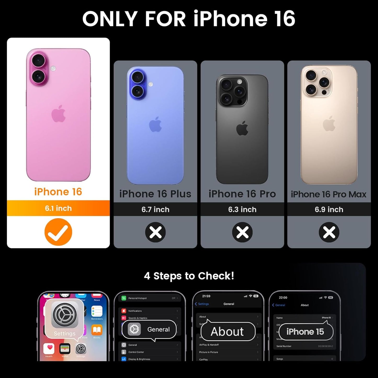 Compatible for Iphone 16 Case with Screen Protector - Slide Camera Cover Protective Phone Case with Ring Stand, Heavy Duty Shockproof Rugged Bumper for Iphone 16 Accessories Blue