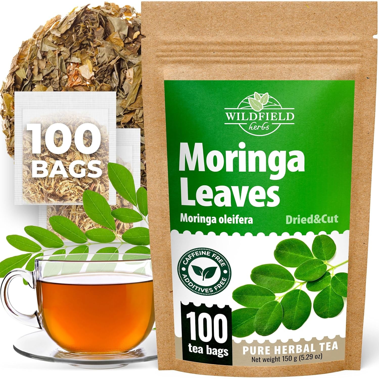 100 Bags Ginger Tea Bags Ginger Root Tea Dry Dried Herb (Zingiber Officinale) - 100 Count 1.5G Tea Bags Ginger Raíz De Jengibre TLBH