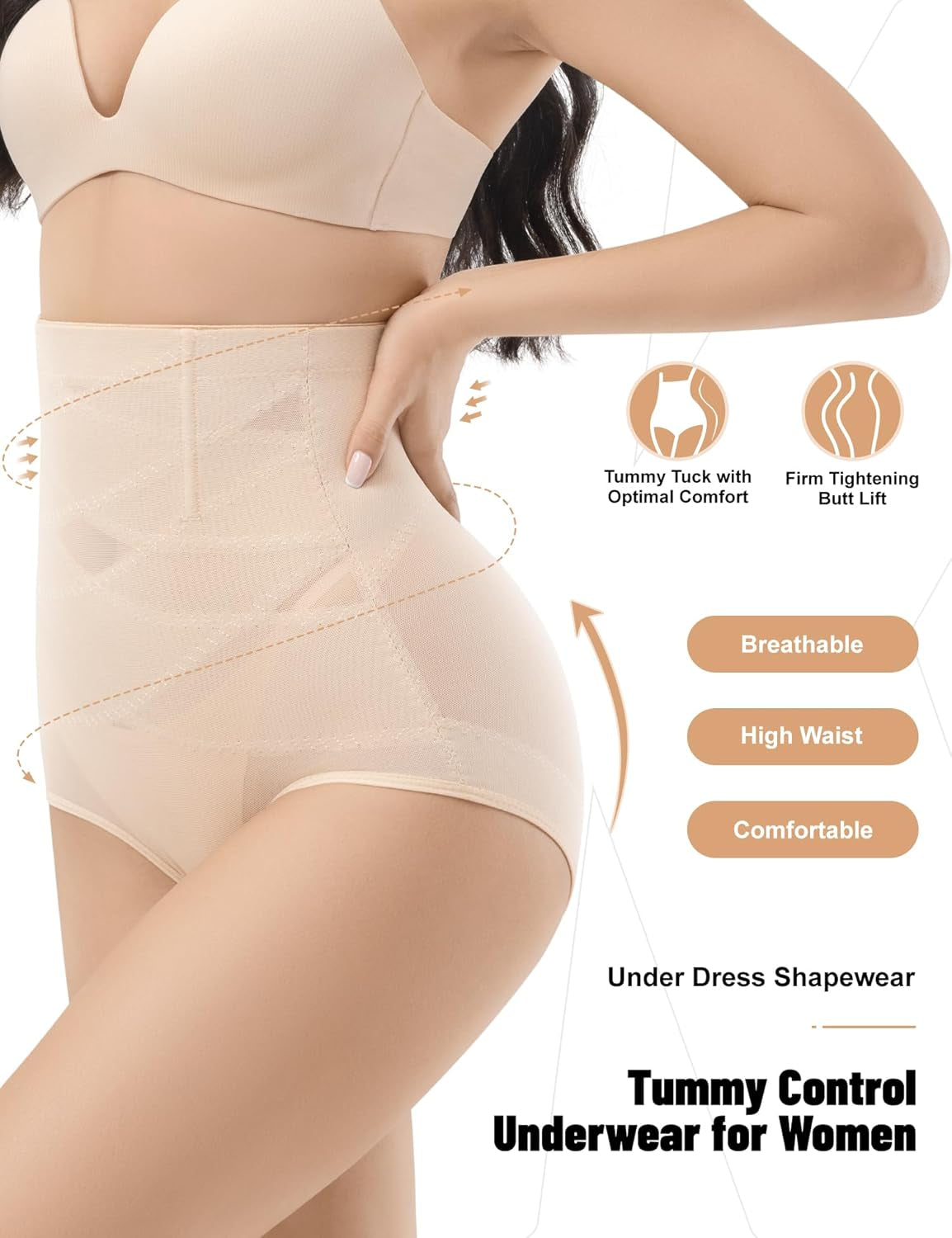 Shapewear Tummy Control Underwear High Waisted Girdle Body Shaper Butt Lifting Panties Spanks