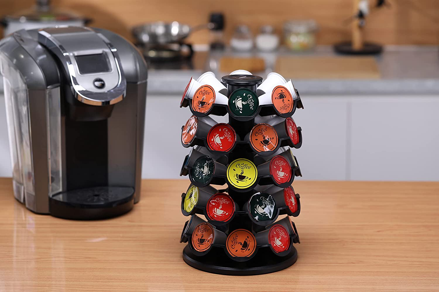 Coffee Pod Storage Carousel Holder Organizer Compatible with 40 Keurig K-Cup Pods