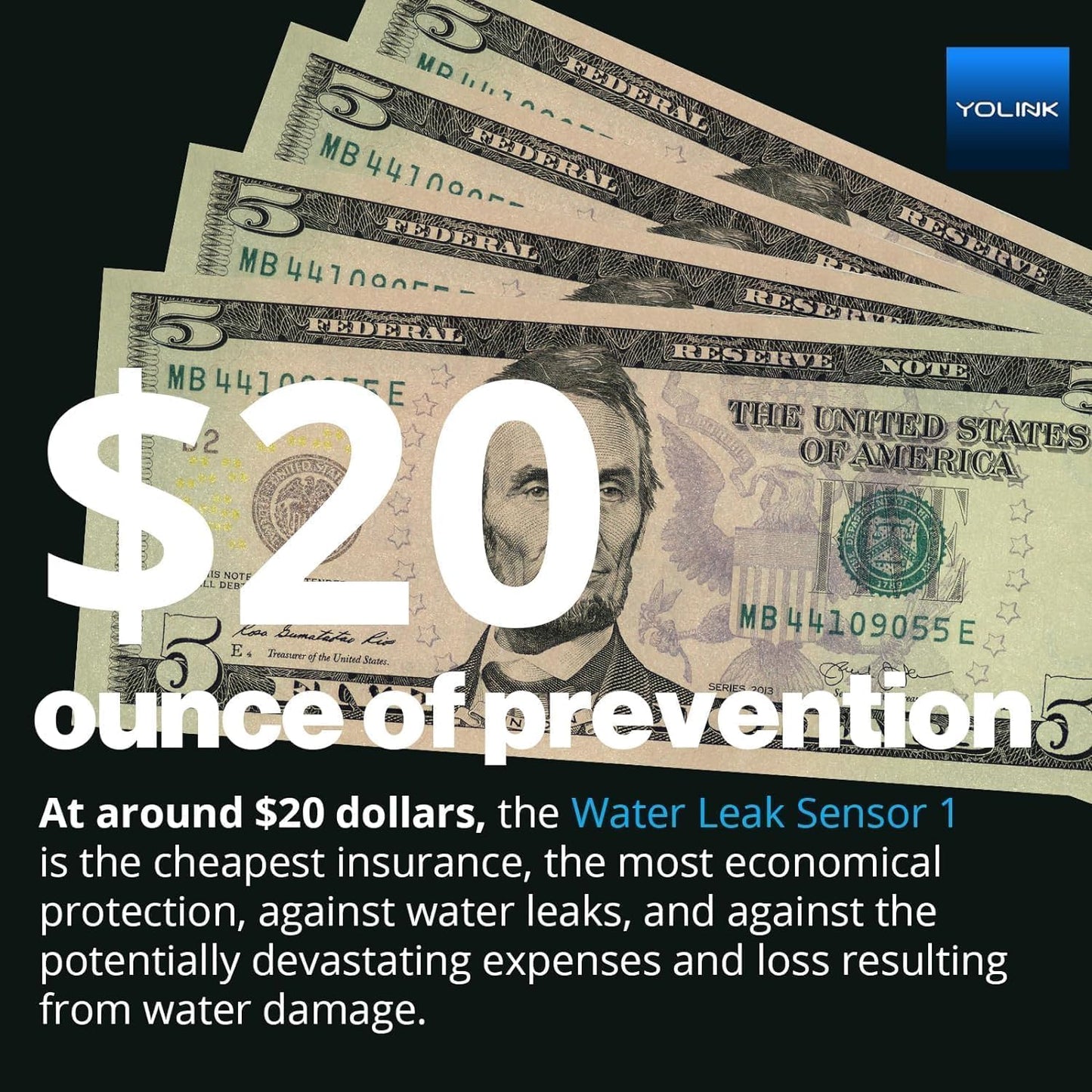 Smart Home Starter Kit: Speakerhub & Water Leak Sensor 4 with 105Db Audio Alarm 3-Pack, Sms/Text, Email & Push Notifications, Freeze Warning, Lora up to 1/4 Mile Open-Air Range, W/Alexa, IFTTT