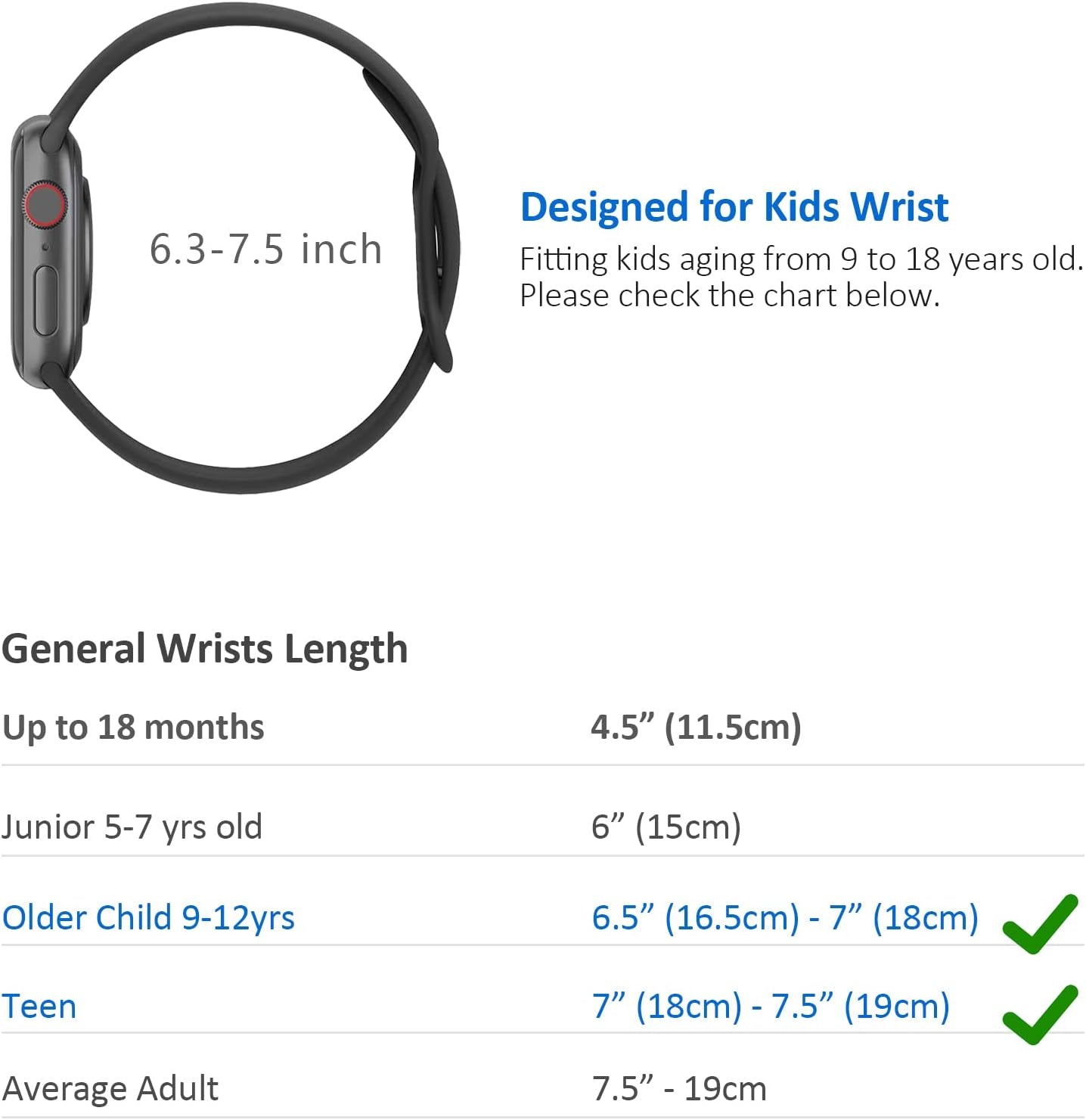 Compatible with Kids Apple Watch Band 38Mm 40Mm 41Mm & 42Mm 44Mm 45Mm for Boys Girls, Breathable Soft Silicone Sport Wrist Strap Compatible with Iwatch Series 9/8/7/6/5/4/3/2/1/SE