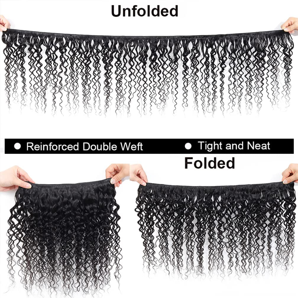 Brazilian Water Wave Wet and Wavy Human Hair 4 Bundles for Black Women Curly Wave 4 Bundles 20 22 24 26 Human Hair Bundles Water Wave Hair Extensions
