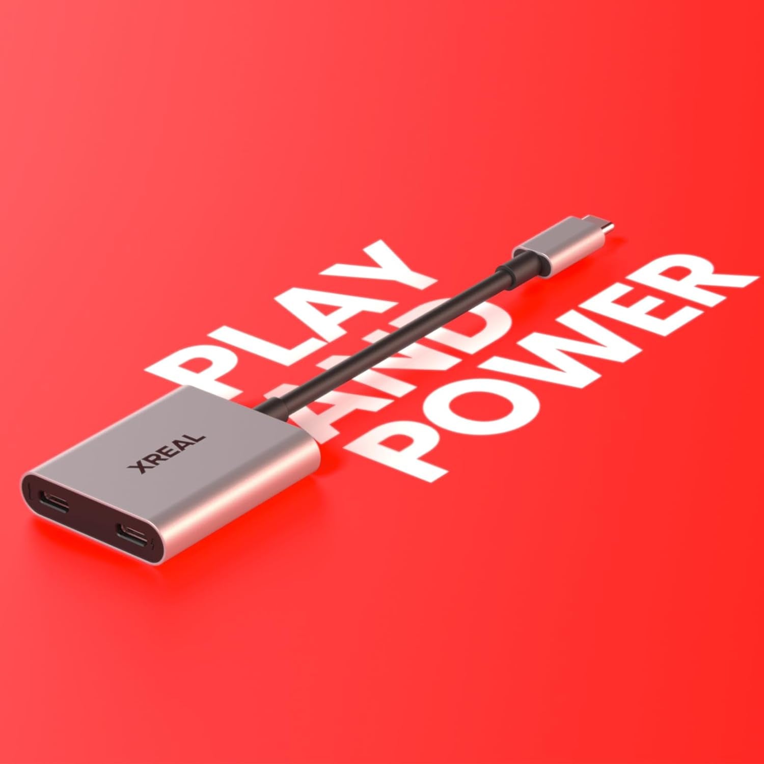 Hub, Power and Play Adapter, Power Your AR Glasses While Charging Your Source Device, like Steam Deck, ROG Ally, Switch, Iphone 15 or Android Phone, Support 45W Fast Charging and 120Hz