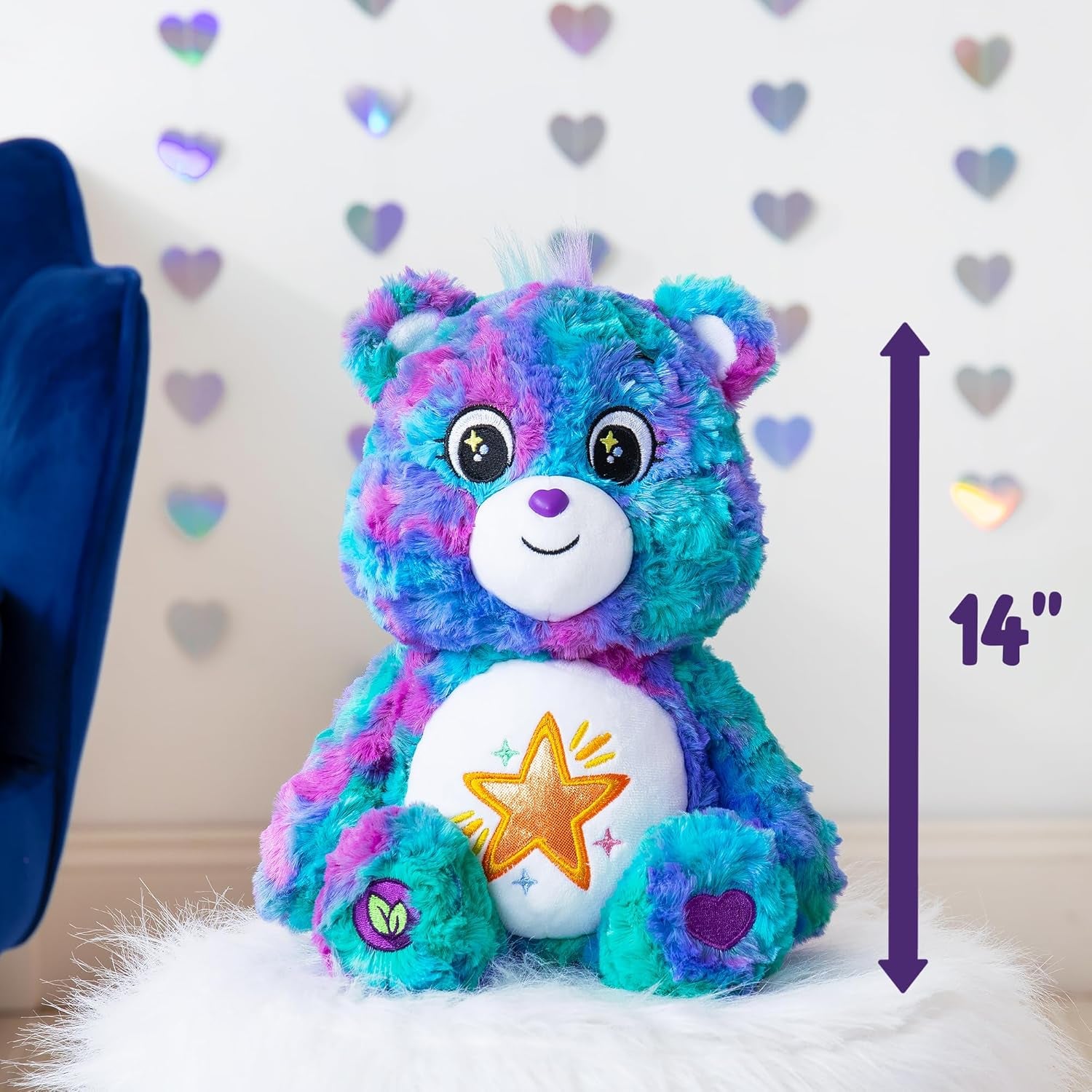 Care Bears Good Wishes, Care Bears Cuddly Toys for Children, Cute Cuddly Teddy Bear, Care Bears Collection Suitable for Girls and Boys Ages 4+ UK