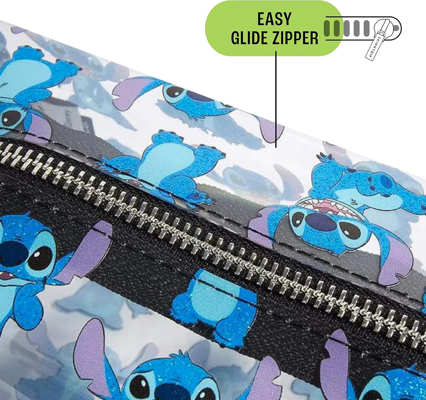 Stitch Pencil Case - Lilo and Stitch Gifts for Girls, Stitch Stuff, Clear Lilo and Sitch Travel Makeup Bag for Girls, Easy Glide Zipper, Official Disney Cute Gifts UK UK