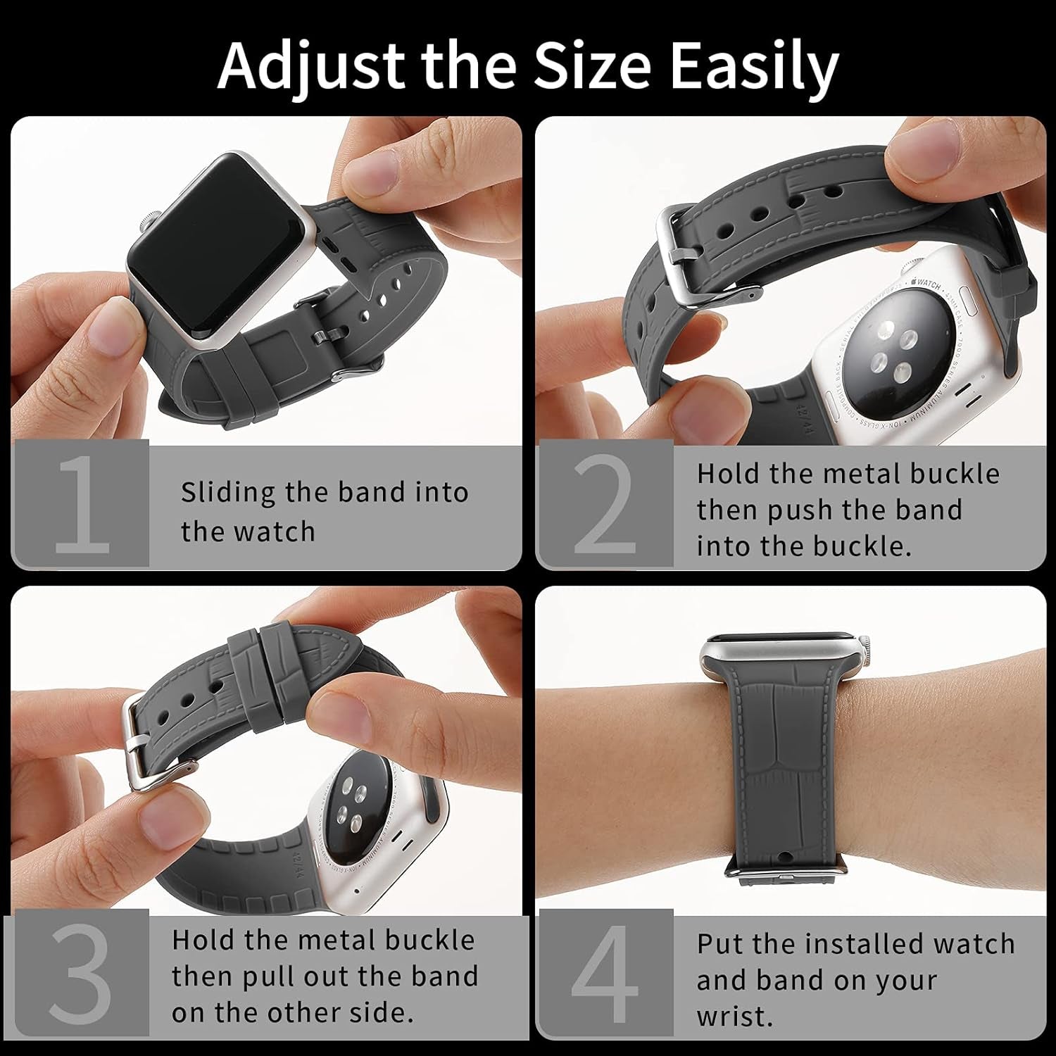 Compatible with Apple Watch Strap 42Mm/44Mm/45Mm, Comfortable Soft Silicone Sports Wristband, Replace Apple Watchband, Suitable for Iwatch Series SE7/6/5/4/3/2/1