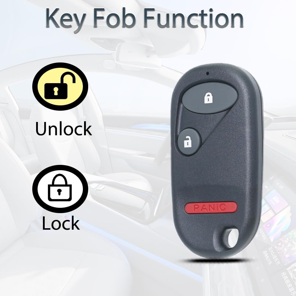Key Fob Keyless Entry Fits for Honda Element 2004 2005 2006 2007 2008 2009 2010 2011 / 2002-2005 Honda Civic (Sl Trim Only) CR-V Remote Control Replacement OUCG8D-344H-A 72147-S5T-A01
