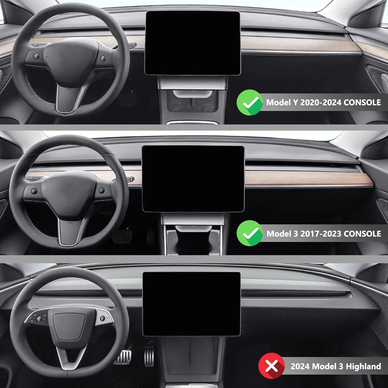 Hideable Tesla under Screen Storage Model Y/3, Magnetic Center Console Organizer behind Screen Tray Compatible with Tesla Model Y/3 Accessories 2024-2017 (Not Fit 2024 Model 3 Highland) -White