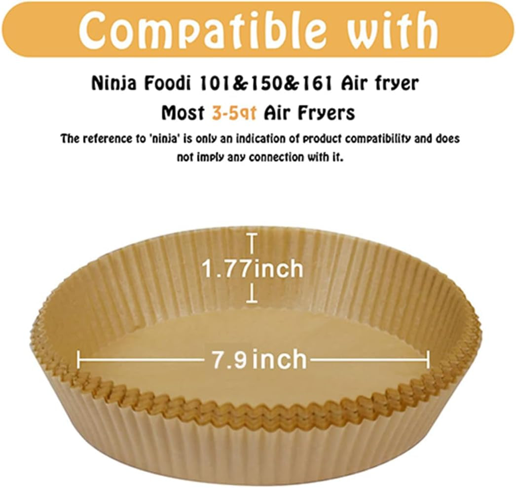 Air Fryer Liners for Ninja Air Fryer, 100 Pcs Air Fryer Disposable Paper Liner Air Fryer Accessories for Ninja AF101 Air Fryer Ninja Af150Air Fryer XL Ninja AF161