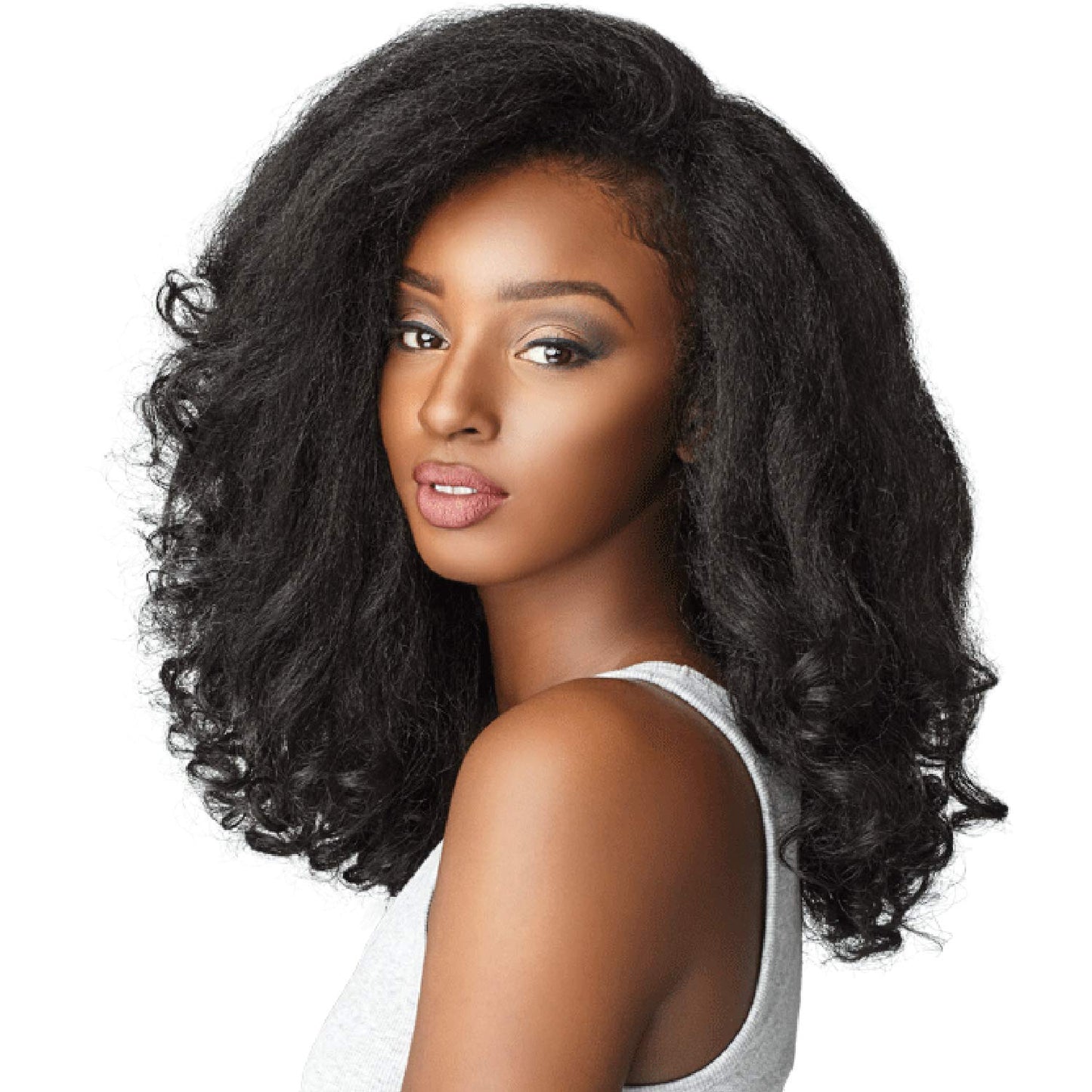 CKCO Halfwig - Synthetic Instant Weave Half Wig - Curls Kinks and Co RAIN MAKER (4 MEDBROWN)