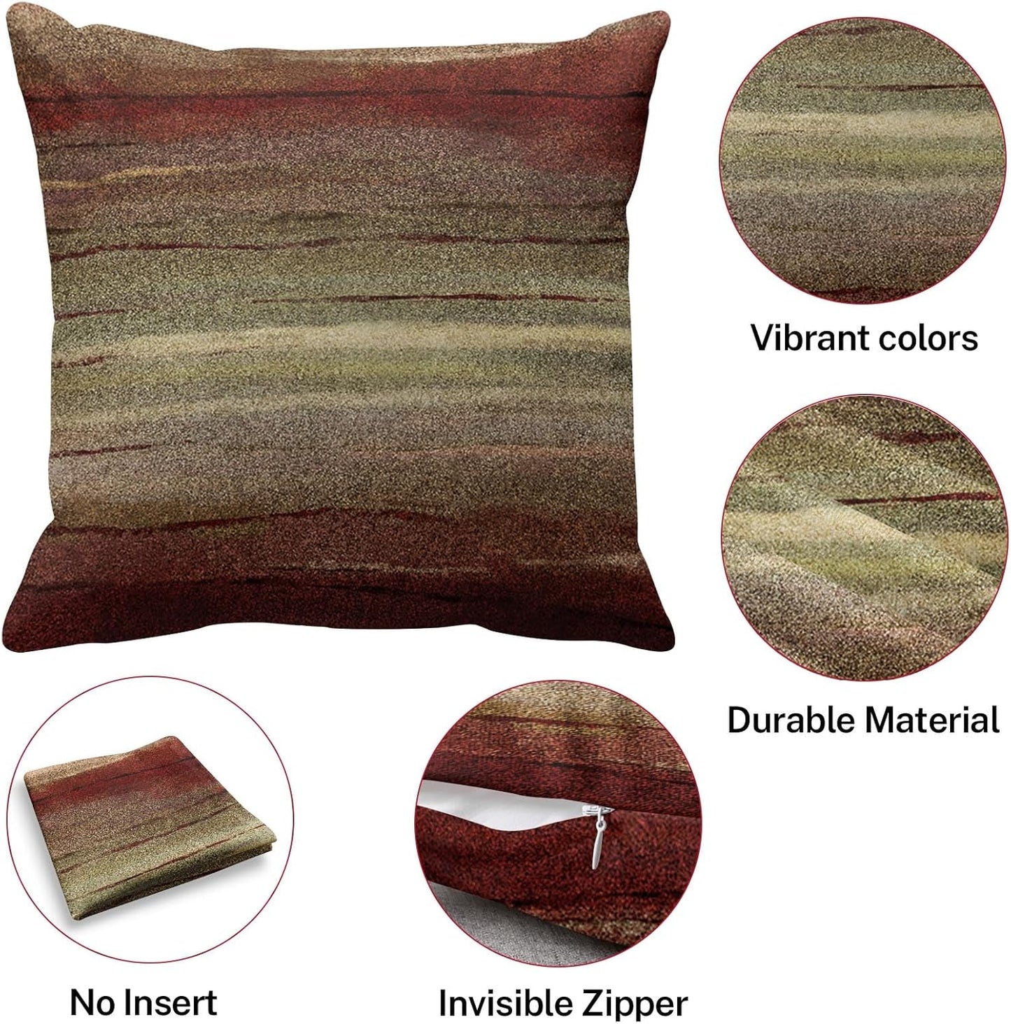 Set of 2 Throw Pillow Cover Western Tribal Geometric Brown Southwest Decorative Pillow Case Home Decor Square 18 X 18 Inch Pillowcase