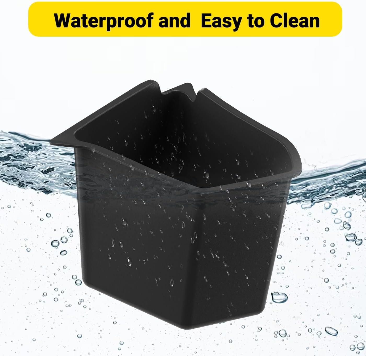 Model Y 5 Seater Rear Trunk Storage Bins with Lids 2 PCS Model Y Rear Trunk Storage Box TPE Waterproof Trunk Organizer Interior Accessories for Tesla Model Y 5 Seater 2020-2024-(Non 7 Seater)