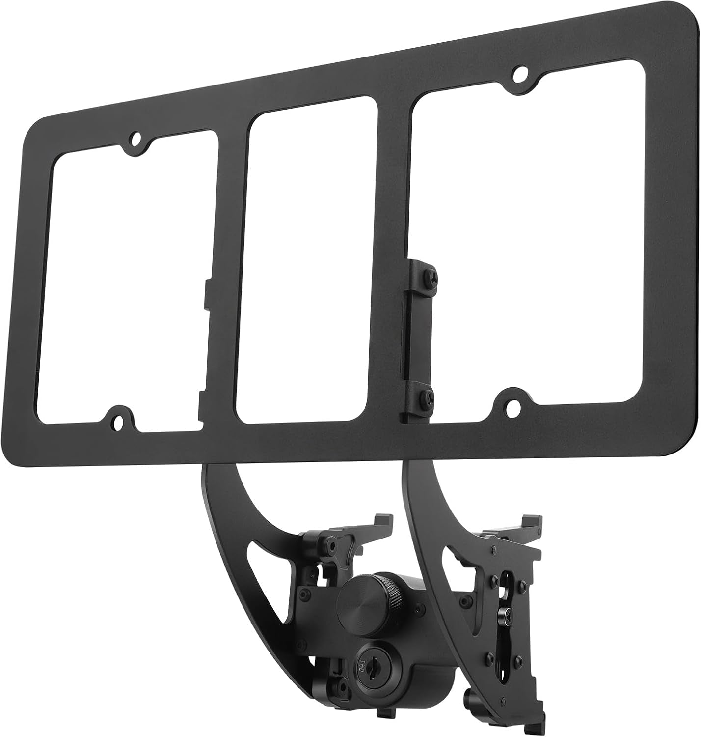 The Original Lockable License Plate Holder for 2020-2024 Tesla Model Y, Front License Plate Bracket Mounting Kit with Anti-Theft Features, No Adhesives License Frame (Streamlined Gen2 Design)