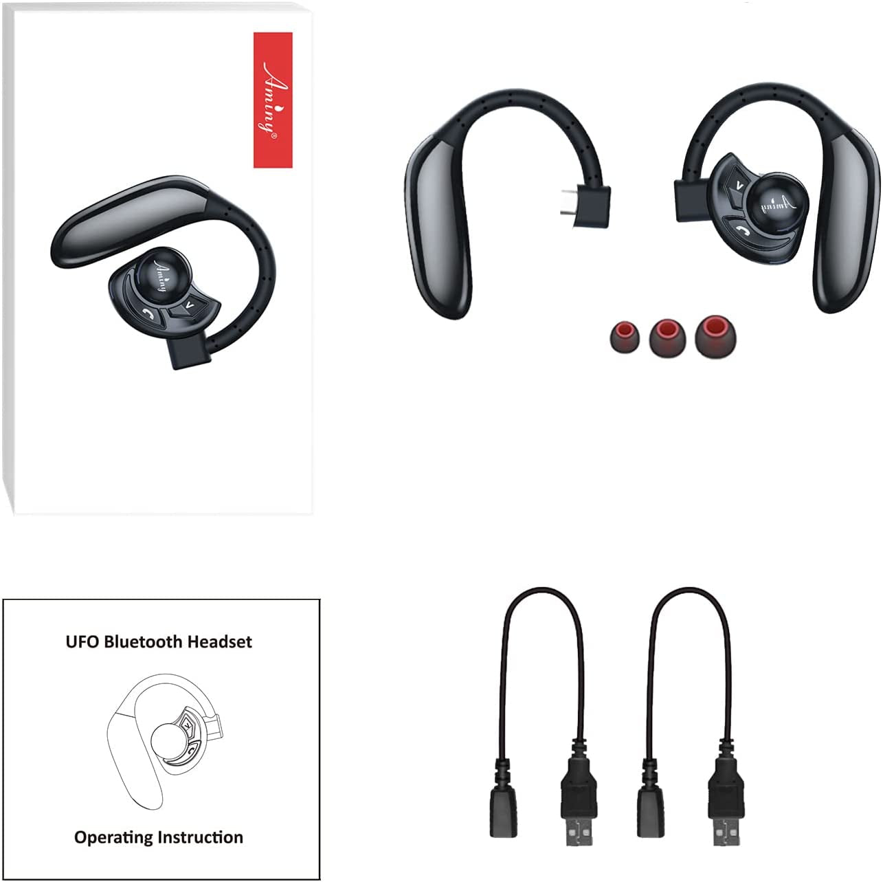 Bluetooth Headset,Wireless Bluetooth Earpiece Compatible with Iphone/Android Cell Phones,Auriculares Bluetooth Earpiece 28 Hrs Talking Time V5.3 Wireless Headset,Button Depress Version TRUCK DRIVER