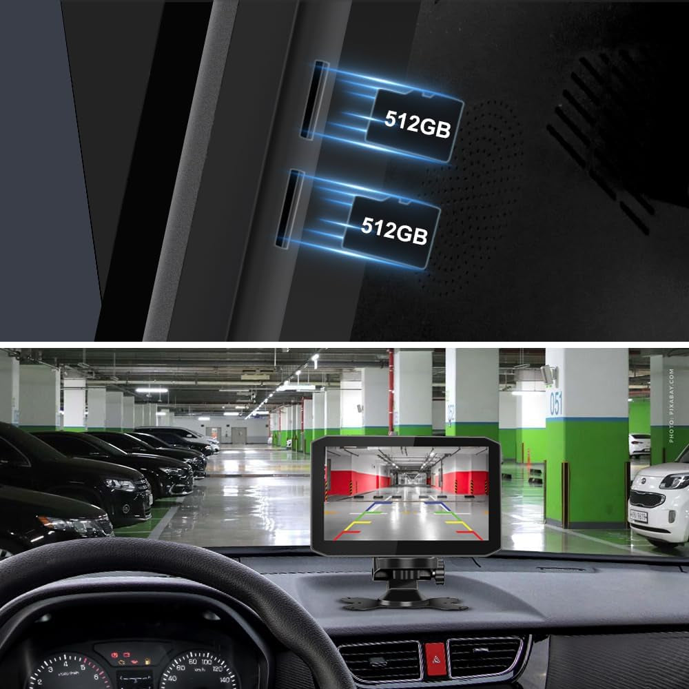 H7 4CH Truck Dash Camera 360 DVR Dash Cam Security Camera System Vehicle Backup Cameras 1080P Front Rear Side View 7.0'' Monitor W/Gps IR Night Vision for RV Semi Truck Trailer Tractor TRUCK DRIVER