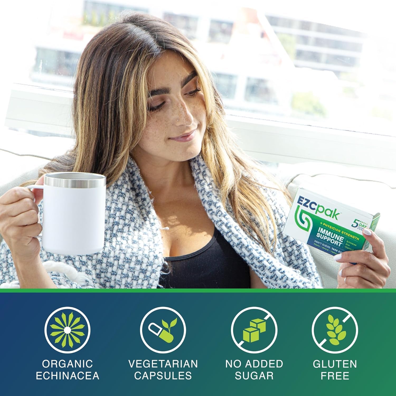 5-Day Tapered Immune Support Booster - Vitamin Immune Support Supplement, Echinacea, Zinc Vitamin C, Vitamins for Immune System Support, Immune Boosters for Adults - Immune Support Vitamins TLBH
