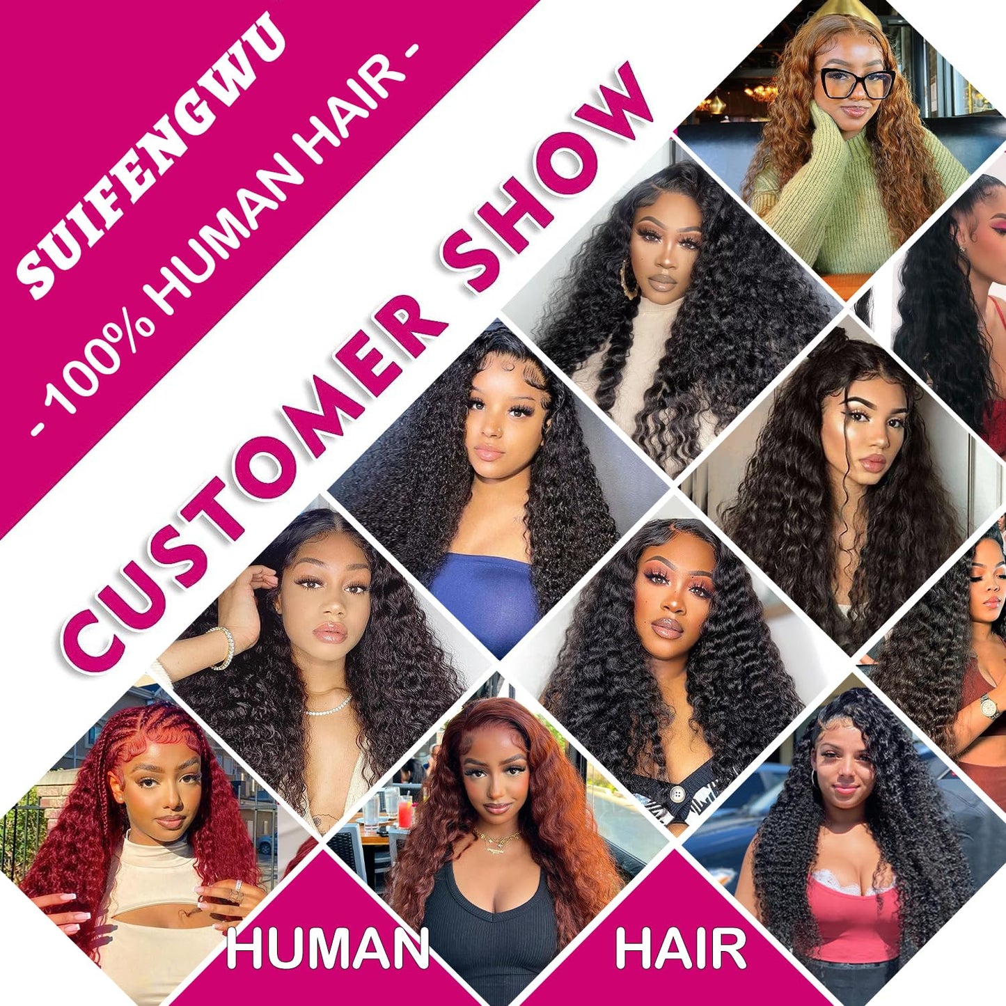 12A Deep Wave Human Hair Bundles 18 20 22 Inch Deep Curly Bundles Human Hair 100% Unprocessed Brazilian Virgin Weave 3 Bundles Double Weft Raw Remy Hair Bundles Deals Full and Thick