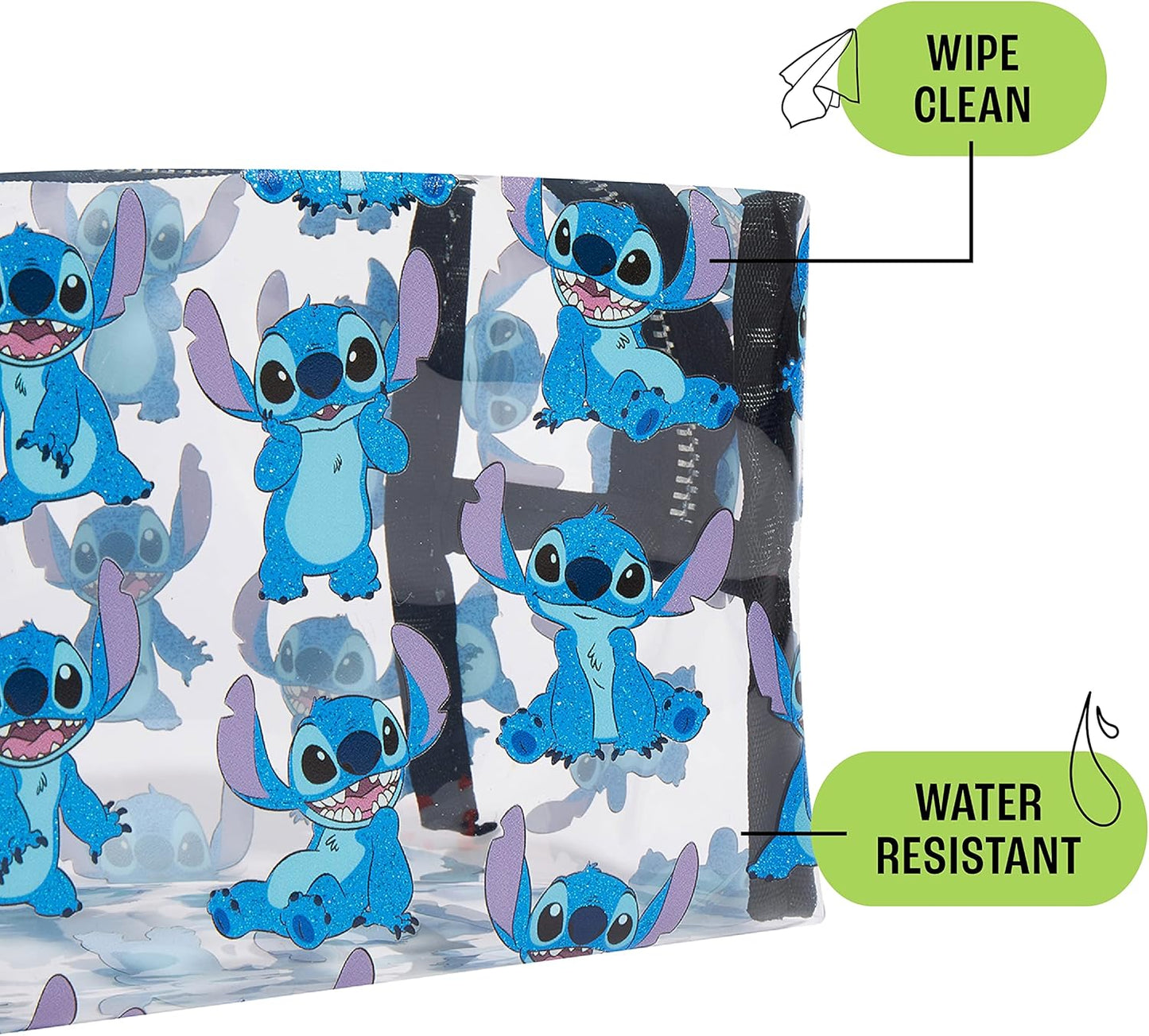 Stitch Pencil Case - Lilo and Stitch Gifts for Girls, Stitch Stuff, Clear Lilo and Sitch Travel Makeup Bag for Girls, Easy Glide Zipper, Official Disney Cute Gifts UK UK