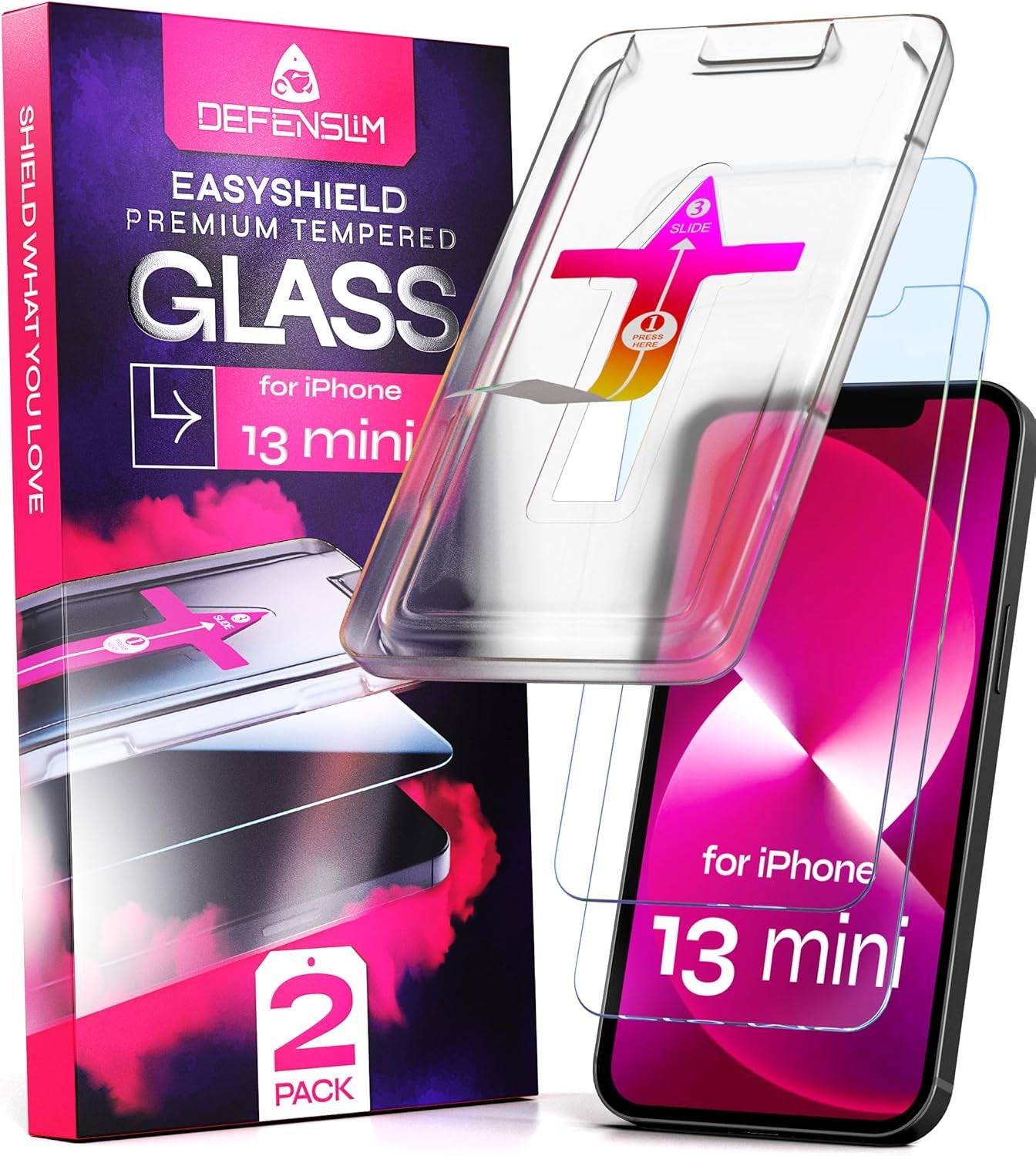 Screen Protector Compatible with Iphone 15/16 (2Pack), Easy Auto-Align Install Kit, 6.1" Tempered Glass, 9H Hardness, Ultra HD Clear, Case Friendly, Easyshield