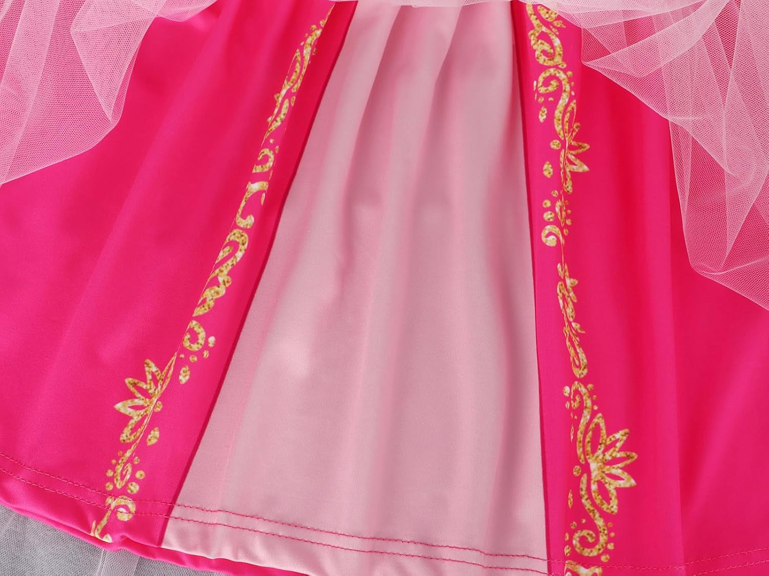 Girls Princess Costume Dress Toddler Kids Short Flutter Sleeve Tulle Dress up Halloween Cosplay Theme Party Outfit