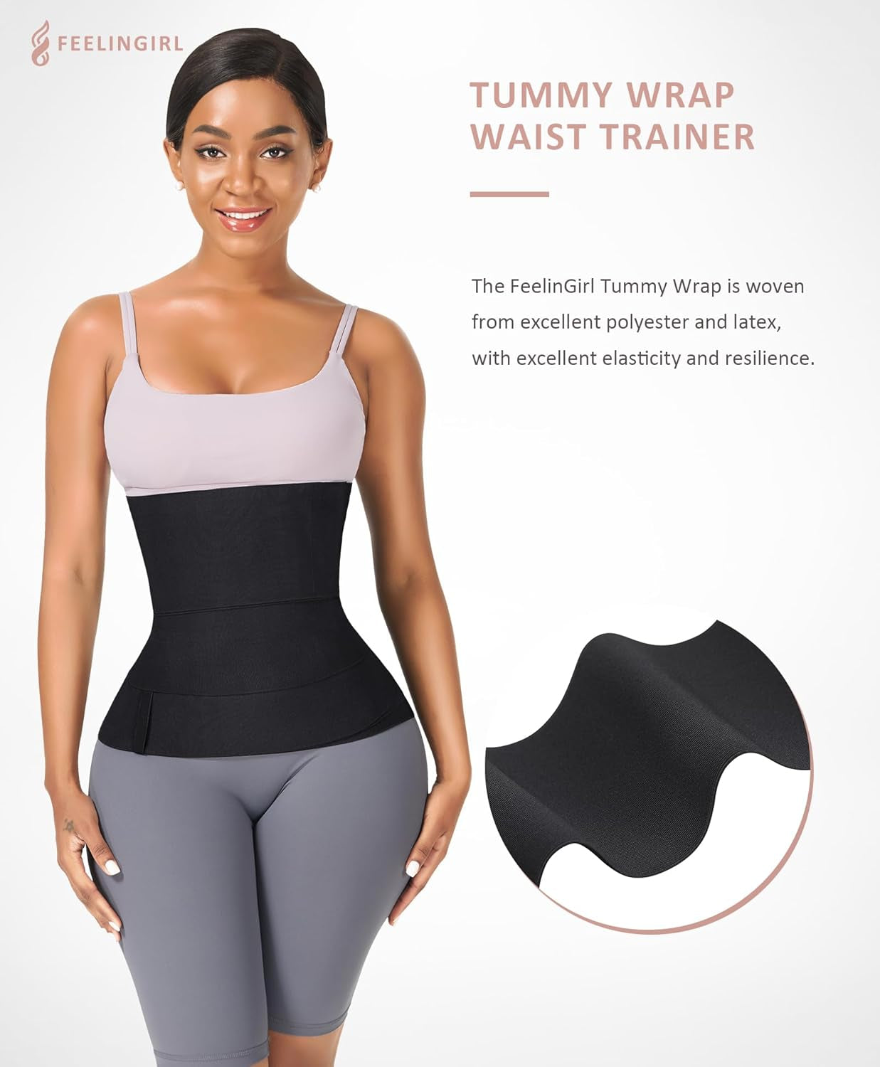 Waist Trainer for Women Sauna Belt Tummy Wrap plus Size Snatch Me up Bandage