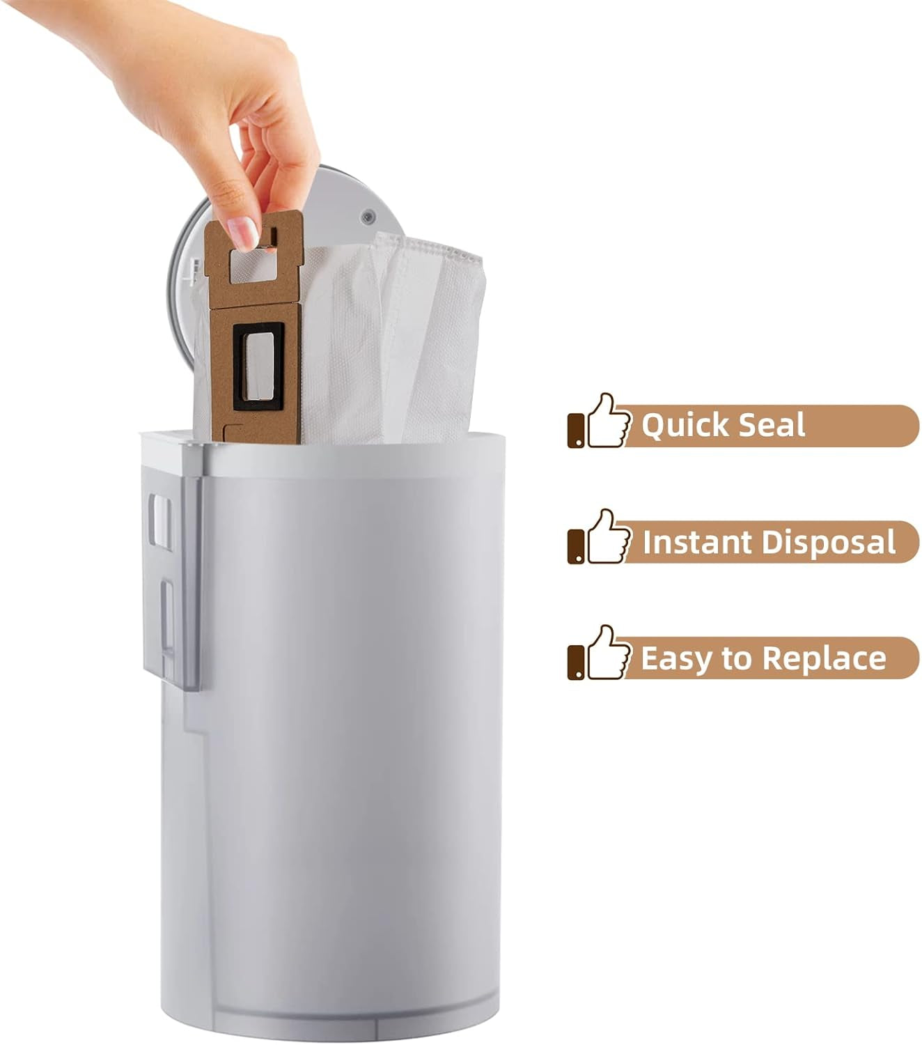 Dust Bag for Roborock S7 / S7+ Vacuum Cleaner Auto-Empty Dock, 3L Large Capacity Replacement Bag for Xiaomi Roborock S7 / S7+ Source Factory Accessory Set (8 PACK)