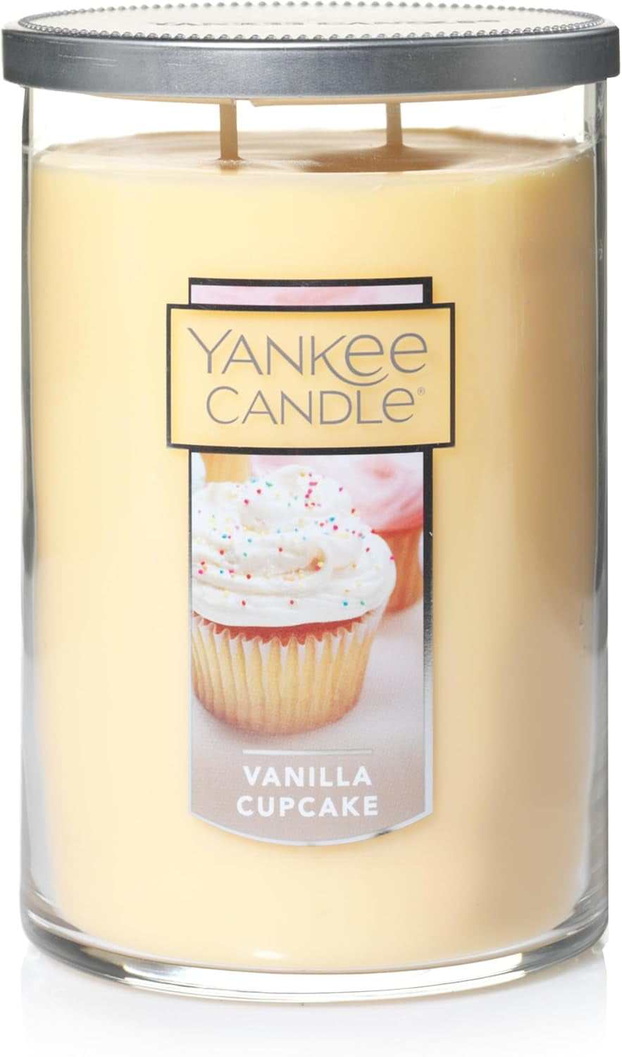 Vanilla Cupcake Scented Classic 22Oz Large Jar Single Wick Candle, over 110 Hours of Burn Time, Ideal for Creating Relaxing Ambience & Holiday Gifting
