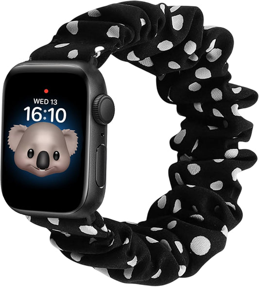 Scrunchie Band for Kids Apple Watch Band, Cute Stretchy Fabric Strap, Easy to Take off and On, Girls Wristband Compatible with Iwatch Series 9/8/7/6/5/4/3/2/1/SE 38/40/41Mm & 42/44/45Mm