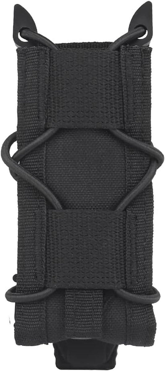 Tactical 9Mm Single Magazine Pouch Molle Flashlight Pouch Torch Holder Hunting Holster Shooting Airsoft