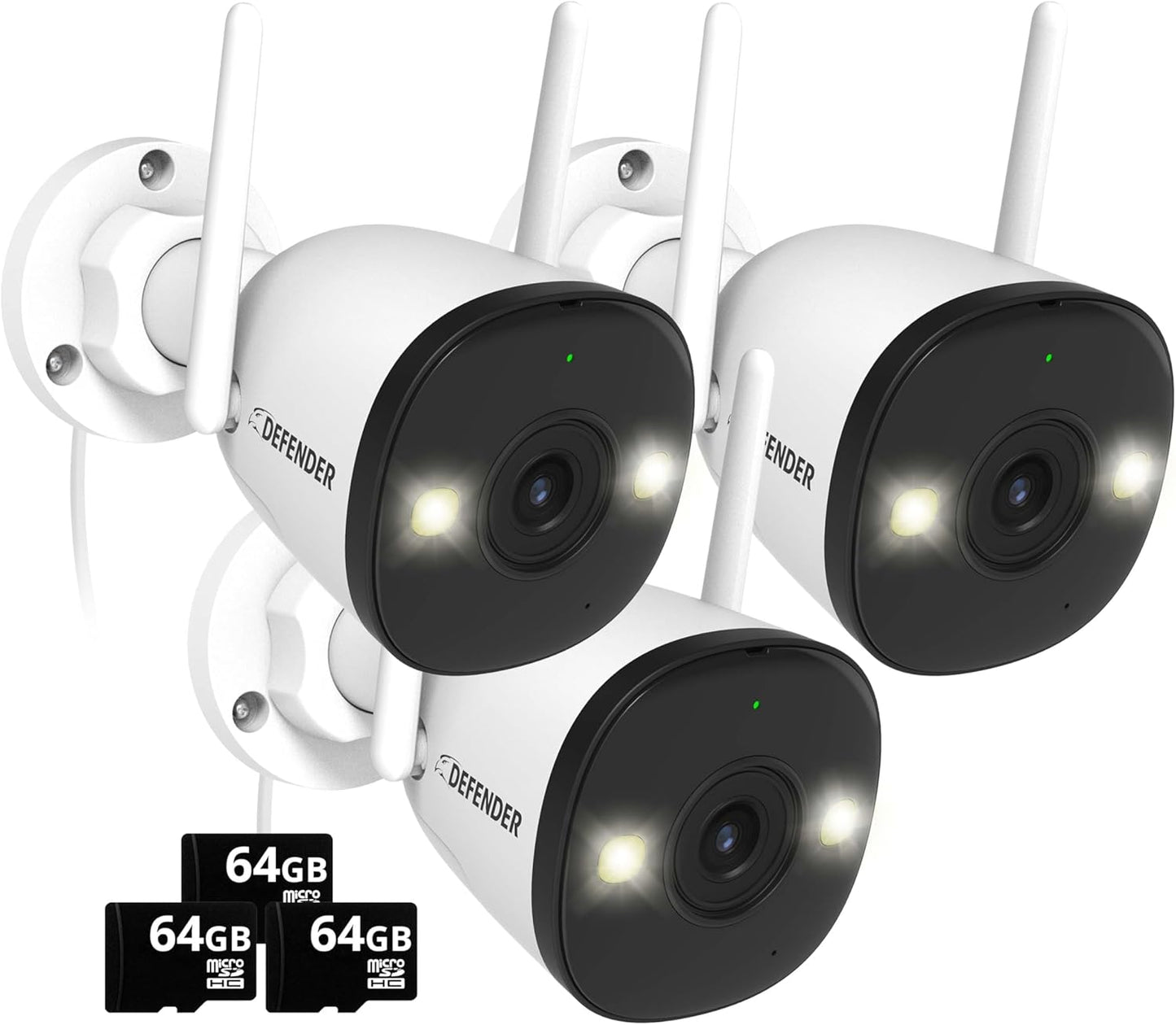 AI Powered Guard Pro 4K 8MP Wifi 6, Plug & Play Outdoor Home Security Camera, Smart AI Human/Vehicle Detection, Bluetooth, Color Night Vision, Two-Way Talk, IP67 Rated, 2 Pack