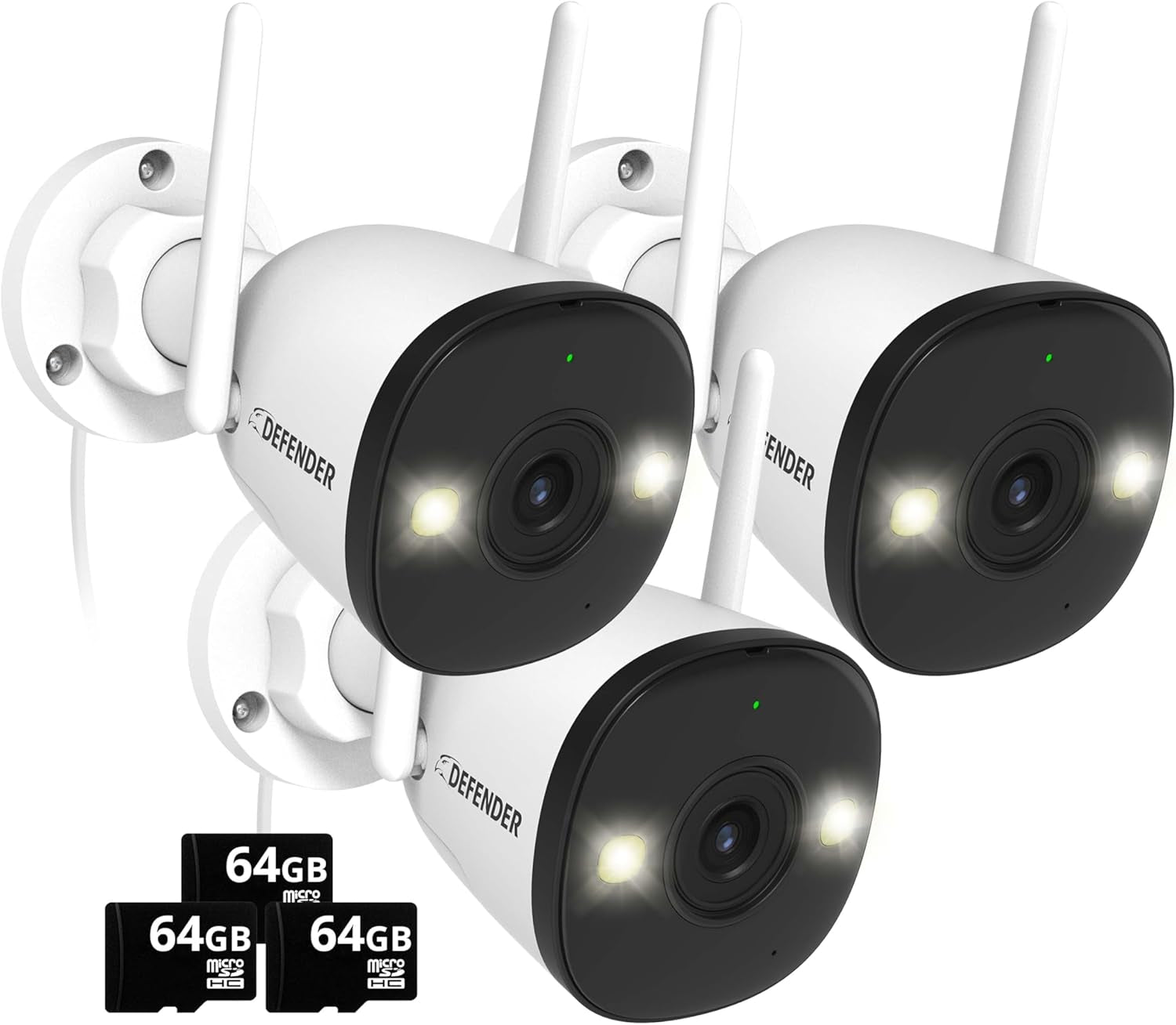 AI Powered Guard Pro 4K 8MP Wifi 6, Plug & Play Outdoor Home Security Camera, Smart AI Human/Vehicle Detection, Bluetooth, Color Night Vision, Two-Way Talk, IP67 Rated, 2 Pack