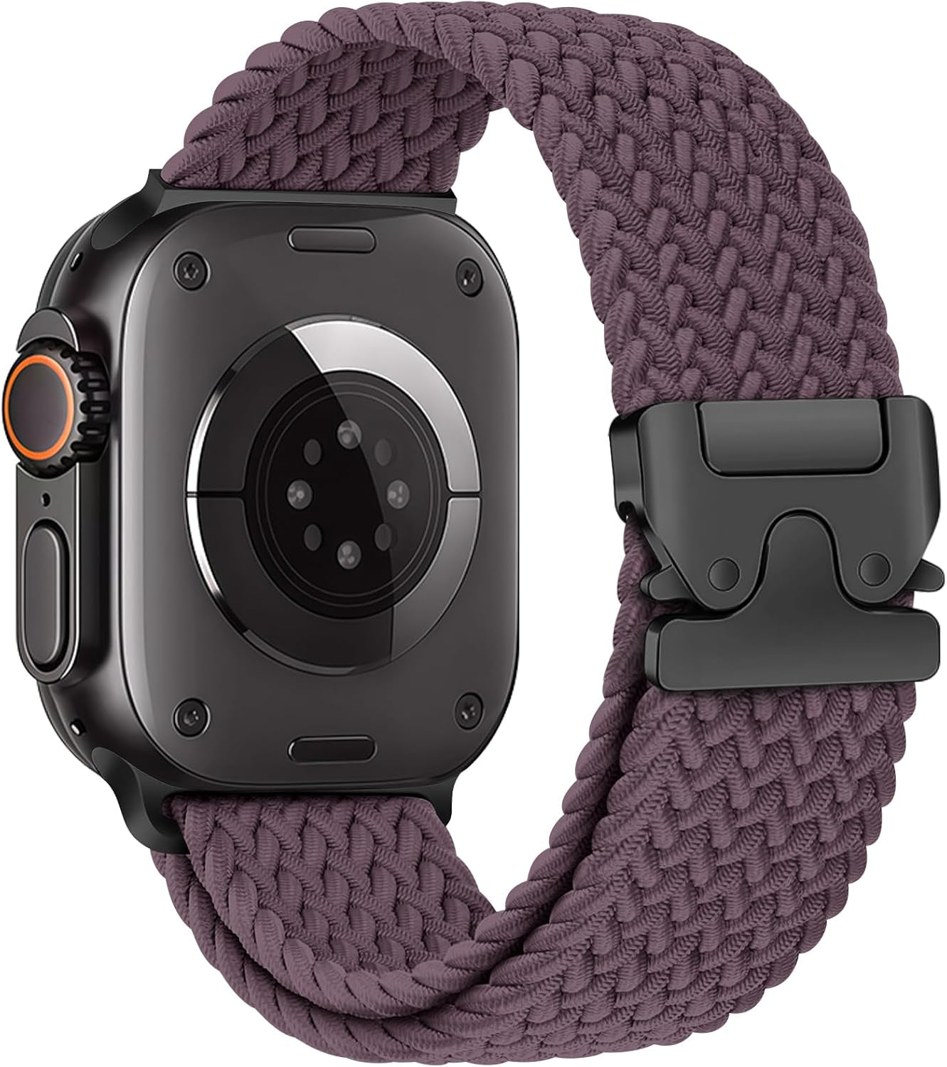 Braided Solo Loop for Apple Watch Ultra/2 Bands 49Mm 46Mm 45Mm 44Mm 42Mm Men/Women,Parachute Buckle Stretchy Elastic Nylon Sport Strap Wristband for Iwatch Bands Series 10 9 8 7 6 5 4 3 SE/2