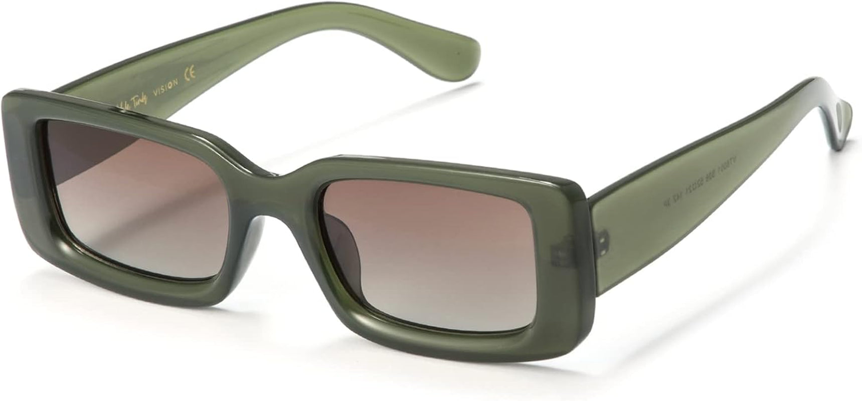 Rectangle Sunglasses Men Tinted Polarized Big Square Retro 90S Vintage Y2K Glasses for Women UV Protection