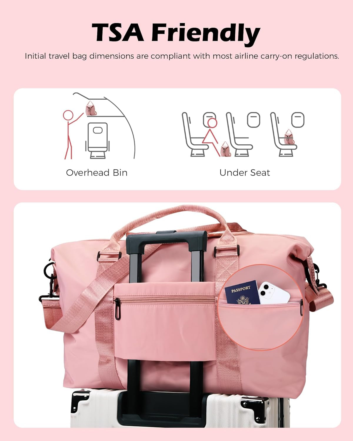 Gifts for Girls - 5 6 7 8 9 10 11 12 13 14 15 16 18 Year Old, Initial Travel Duffel Bag, Girl Personalized Bags, Kids Sports Bag, Monogram Overnight Bag for Kid, Gift for Friend (Letter B)