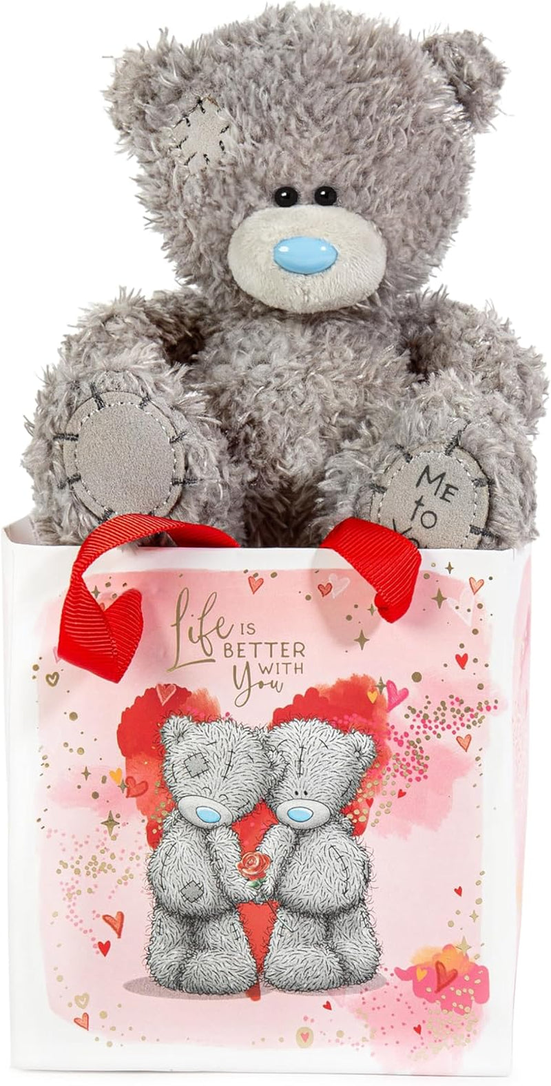 Me to You Tatty Teddy Bear in a Gift Bag - Official Valentine'S Day Collection, Grey UK UK