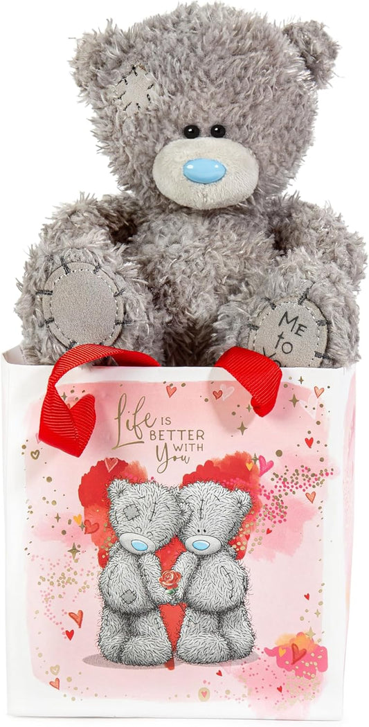 Me to You Tatty Teddy Bear in a Gift Bag - Official Valentine'S Day Collection, Grey UK UK